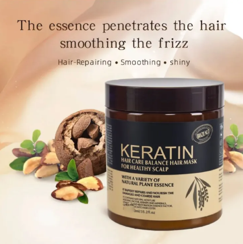 Keratin Hair Mask - Professional Treatment for Hair Repair,